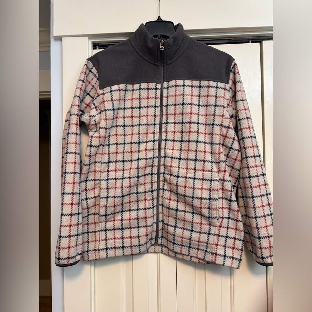 Uniqlo Plaid Zip-Up micro fleece Jacket